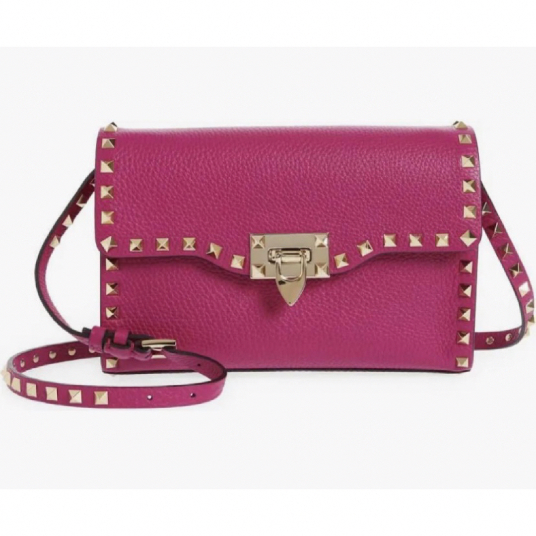 VALENTINO - VALENTINO ロックスタッズ グレインカーフスキン スモール