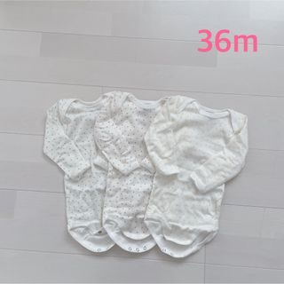 プチバトー(PETIT BATEAU)のプチバトー　長袖ボディ3枚組　36m(下着)