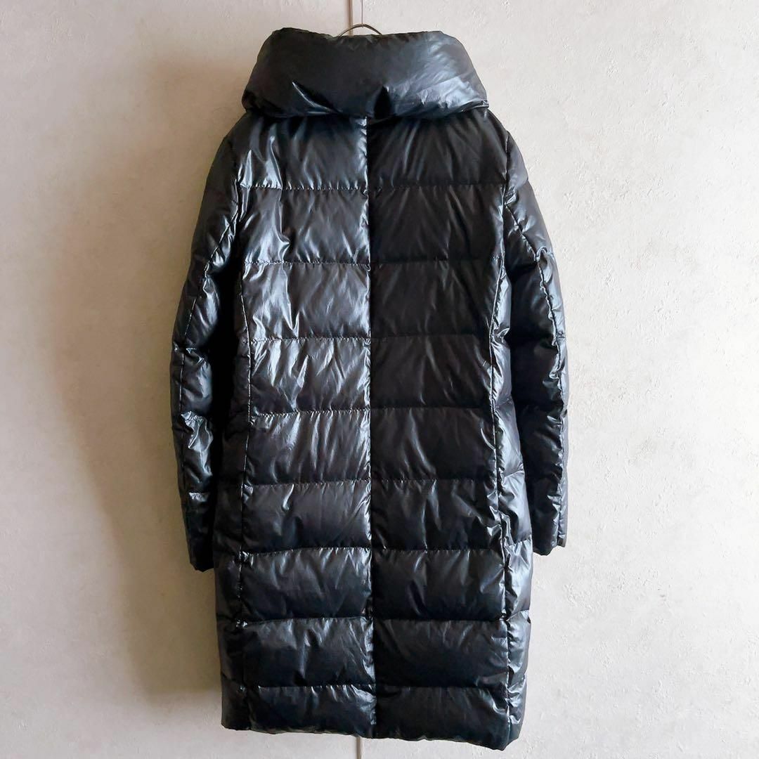 ICB(アイシービー)の極美品　ICB ショールカラー　ロングダウンコート　ブラック　黒　42 XL レディースのジャケット/アウター(ダウンジャケット)の商品写真