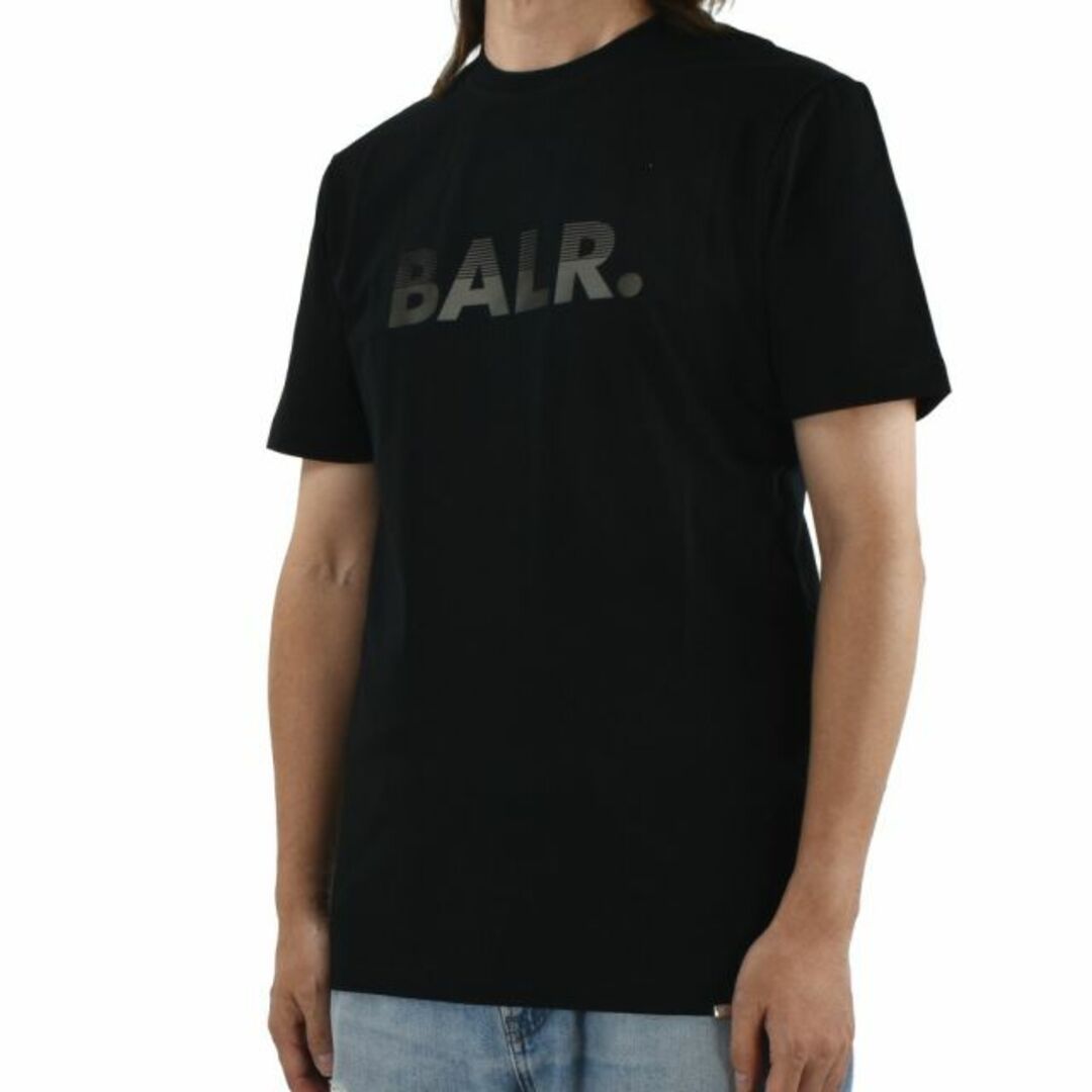 ボーラー BALR. Tシャツ 半袖 クルーネック ロゴプリント S 黒