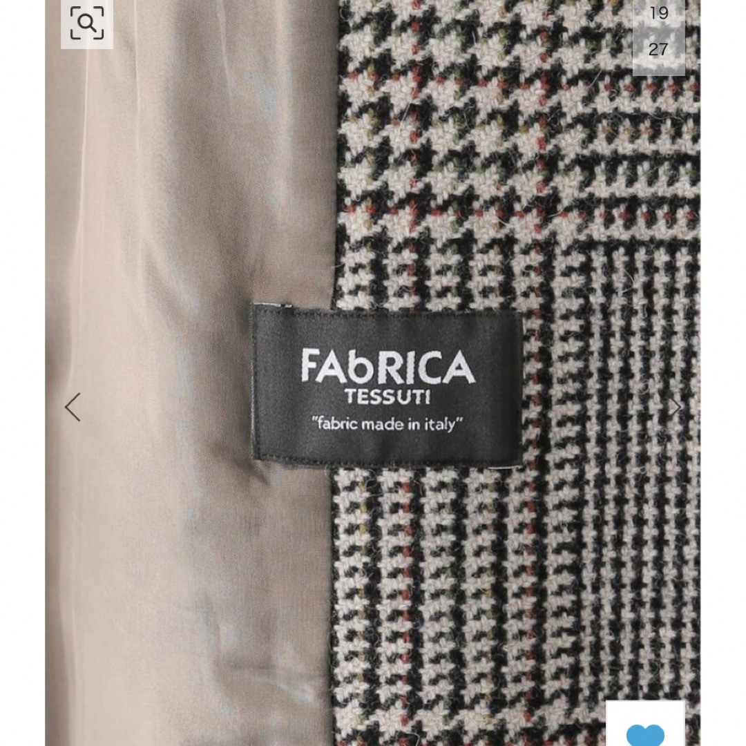 Plage(プラージュ)のPlage FAbRICA グレンチェック コート　36 レディースのジャケット/アウター(ピーコート)の商品写真
