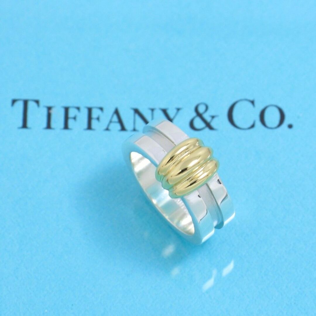 Tiffany & Co. - ティファニー TIFFANY 10号 グルーブド リング コンビ ...