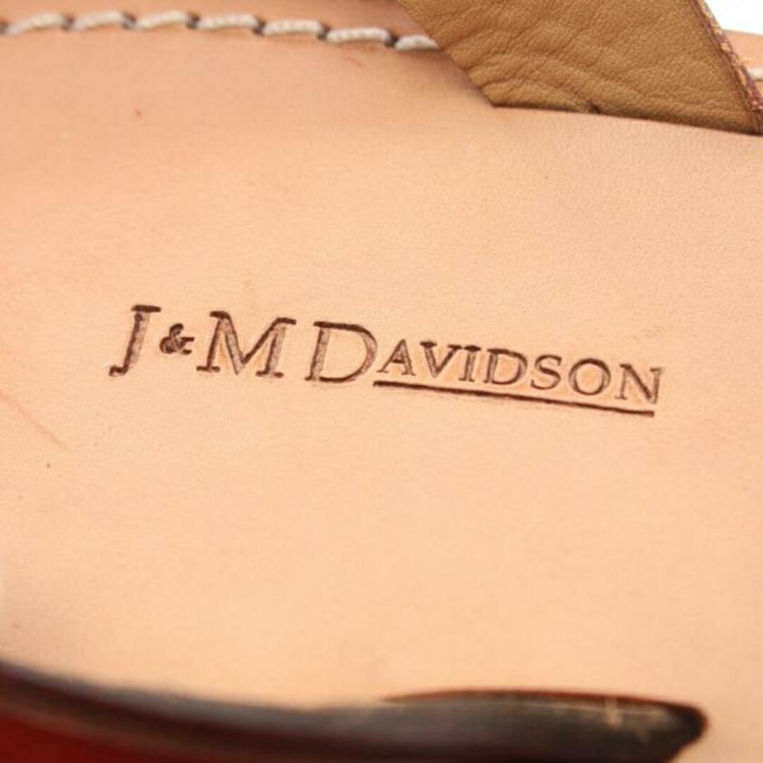 J&M DAVIDSON(ジェイアンドエムデヴィッドソン)の サンダル レザー レッドブラウン スタッズ ウエッジソール レディースの靴/シューズ(サンダル)の商品写真