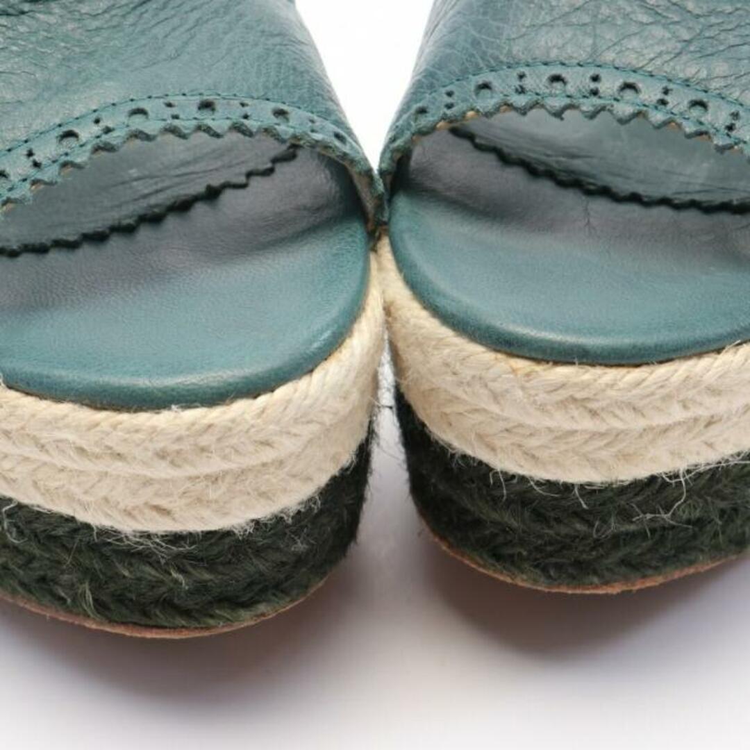 Balenciaga(バレンシアガ)の サンダル レザー ブルーグリーン マルチカラー ウエッジソール レディースの靴/シューズ(サンダル)の商品写真