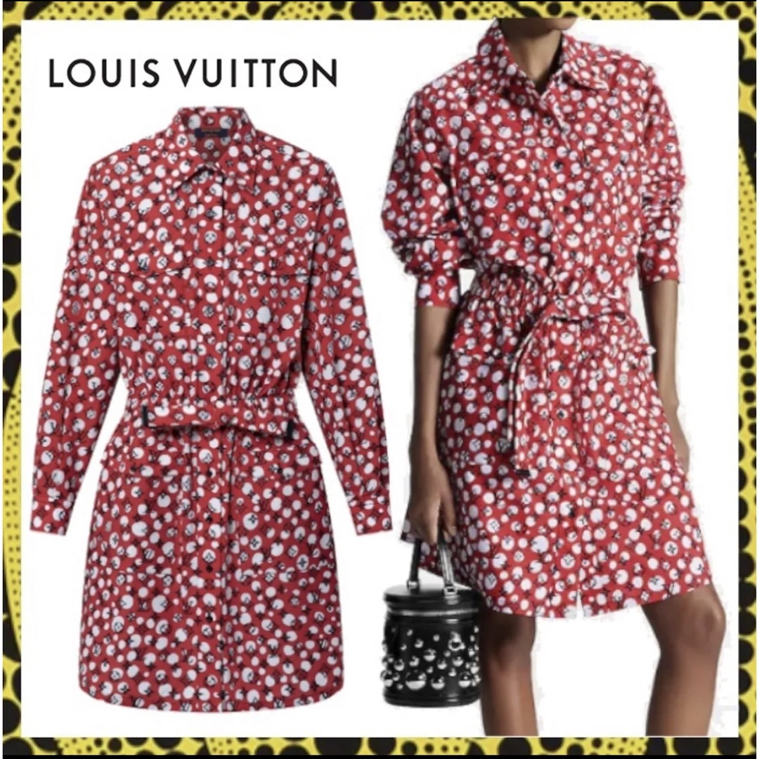 限定値下げLOUISVUITTON×草間彌生 ドットモノグラムシャツドレス