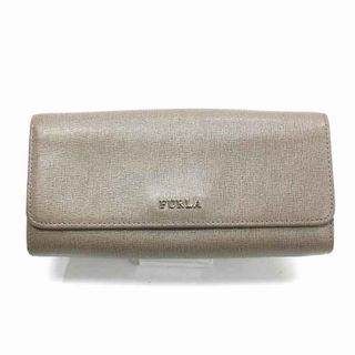 フルラ(Furla)のFURLA フルラ 長財布 グレー レザー 財布 二つ折り レディース シンプル【中古】JA-17905(財布)