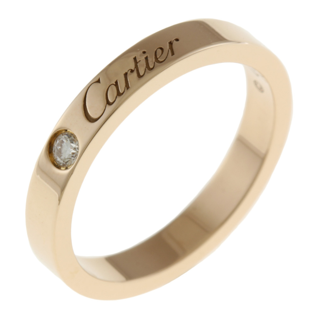 カルティエ エングレーブド リング 指輪 10号 18金 K18ピンクゴールド ダイヤモンド レディース CARTIER