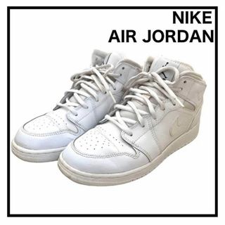 ナイキ(NIKE)のNIKE AIR JORDAN 1 RETRO MID スニーカー　ホワイト(スニーカー)