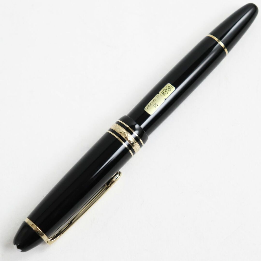 約14cmグリップ幅極美品●MONTBLANC モンブラン マイスターシュテュック No146 ペン先14K Mニブ ホワイトスター 万年筆 ブラック×ゴールド