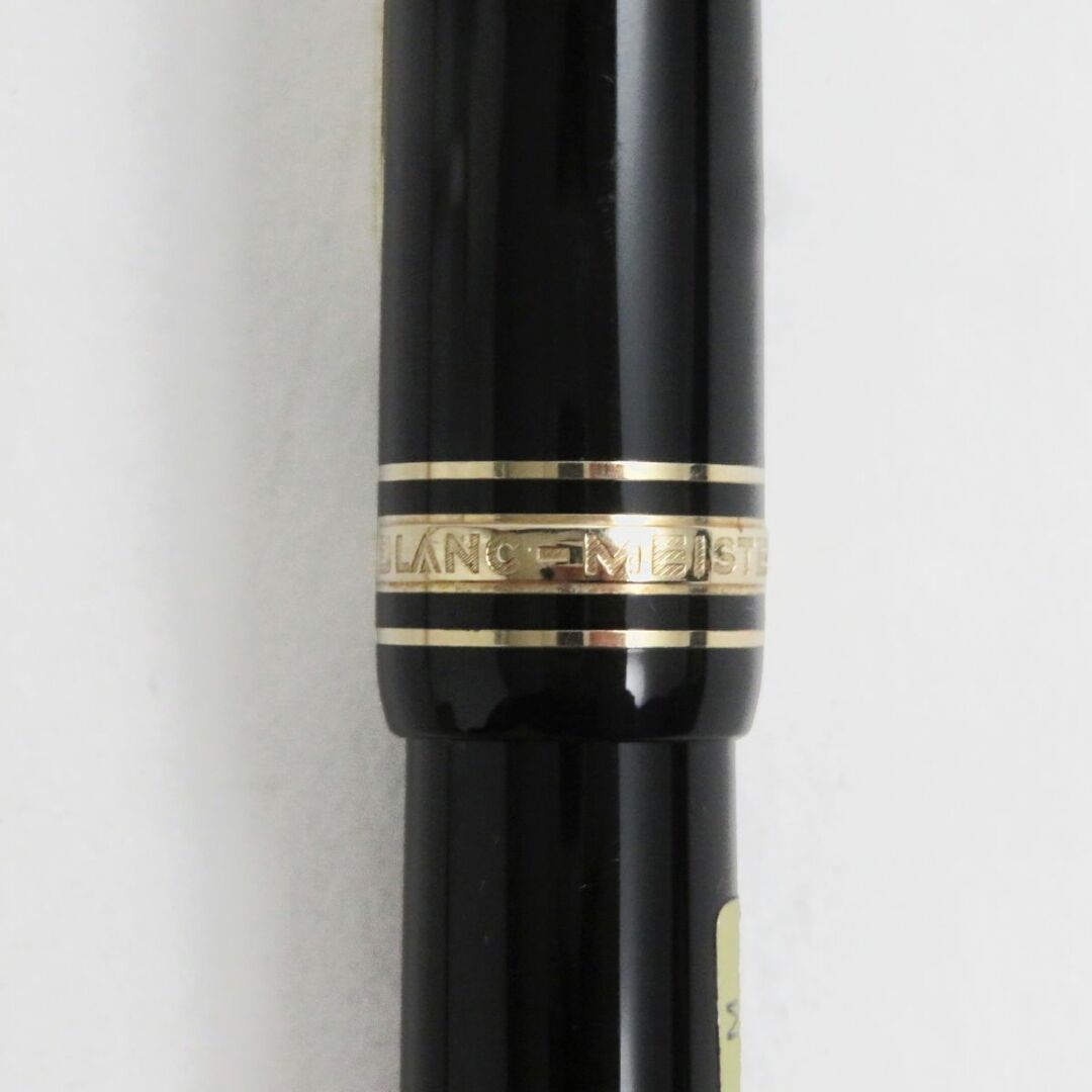 約14cmグリップ幅極美品●MONTBLANC モンブラン マイスターシュテュック No146 ペン先14K Mニブ ホワイトスター 万年筆 ブラック×ゴールド