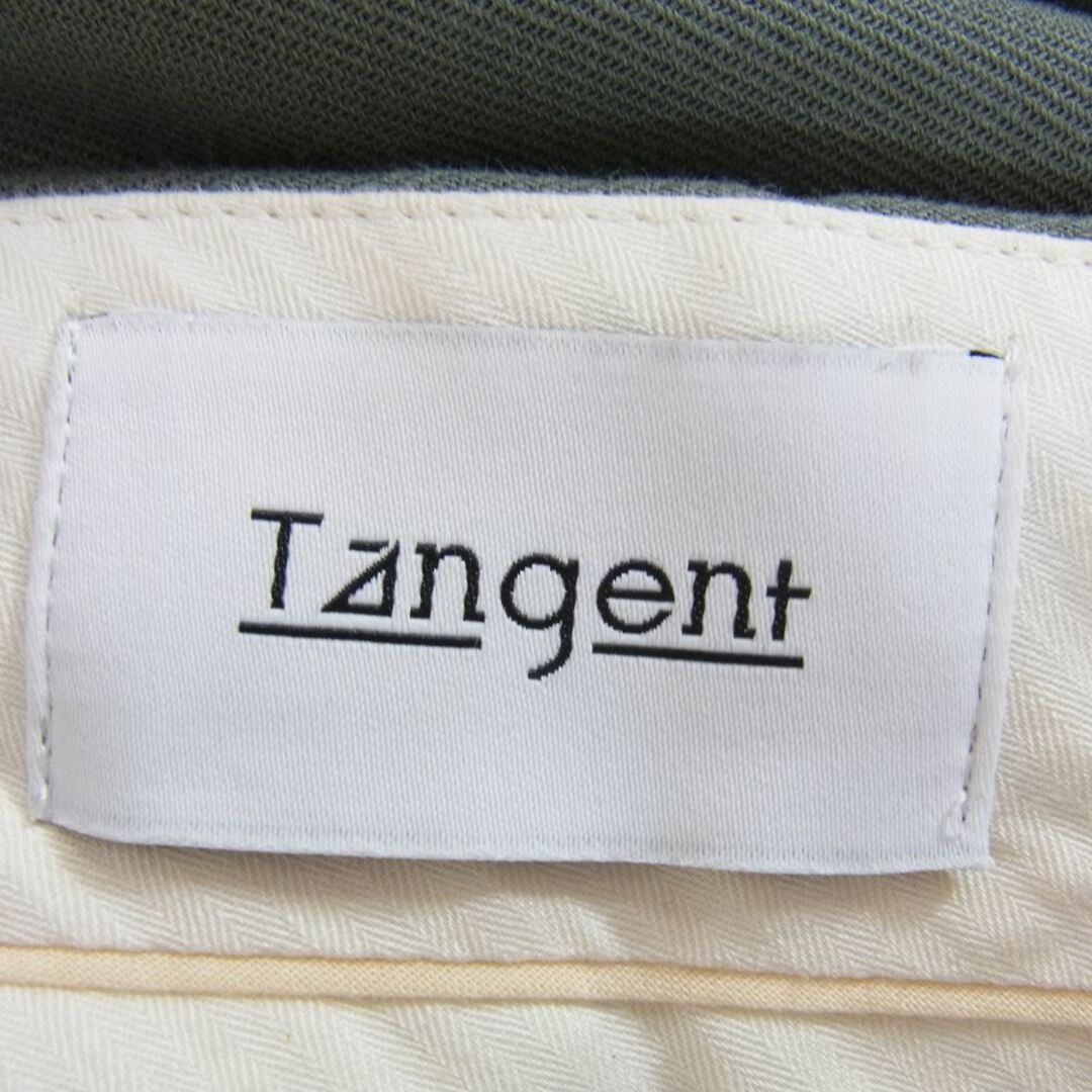 タンジェント Tangent タック パンツ ボタンフライ カーキ系 46約70cmもも幅