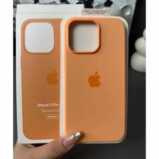 【新品】純正互換品iPhone 15 pro max　シリコンケース　サイプレス(iPhoneケース)