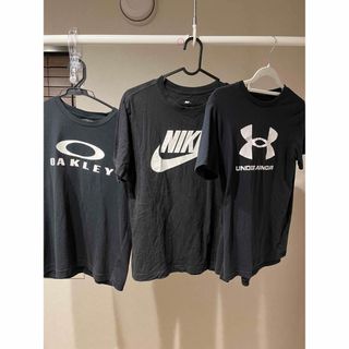 オークリー(Oakley)の黒Tシャツ3枚セット　NIKEオークリーアンダーアーマー(Tシャツ/カットソー)