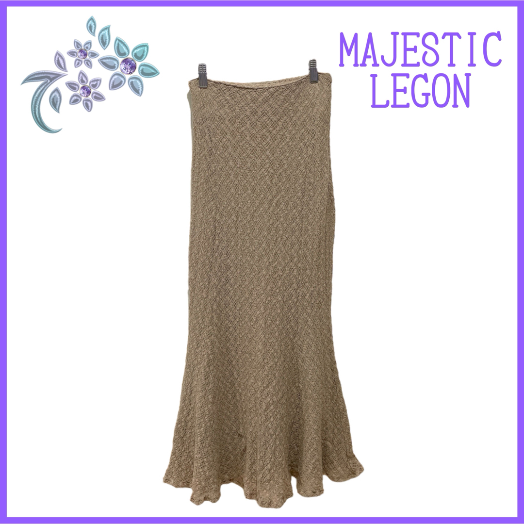 MAJESTIC LEGON(マジェスティックレゴン)の【MAJESTIC LEGON】ロング ストレッチ レース マーメイド スカート レディースのスカート(ロングスカート)の商品写真