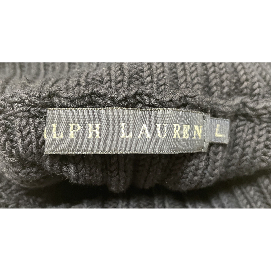 Ralph Lauren(ラルフローレン)のRALPH LAUREN ハイネック ノースリーブ ベスト ネイビー L レディースのトップス(ニット/セーター)の商品写真