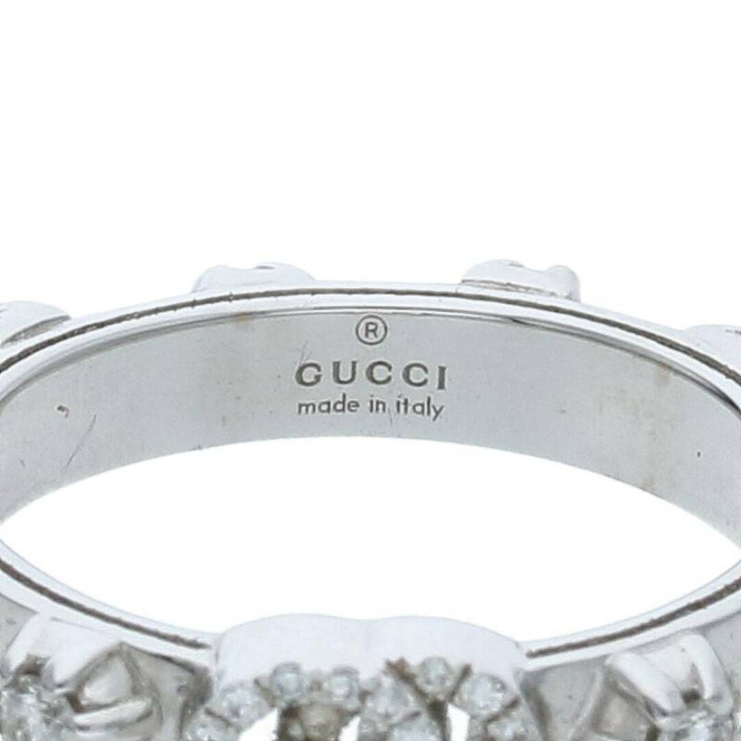 Gucci(グッチ)のグッチ K18WGフルダイヤGGリング メンズ 9号 メンズのアクセサリー(リング(指輪))の商品写真