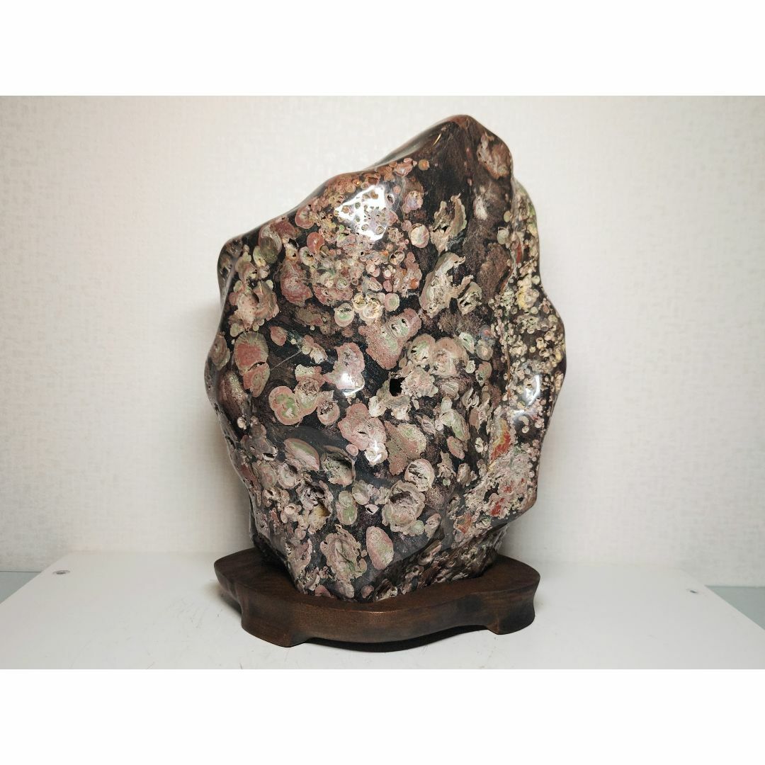 牡丹石 14kg ボタン石 梅花石 菊花石 紋石 鑑賞石 自然石 水石 原石