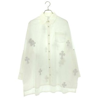 クロムハーツ(Chrome Hearts)のクロムハーツ  MAHAL KITA クロスパッチクロスボタンオーバーサイズ長袖シャツ レディース S(シャツ/ブラウス(長袖/七分))