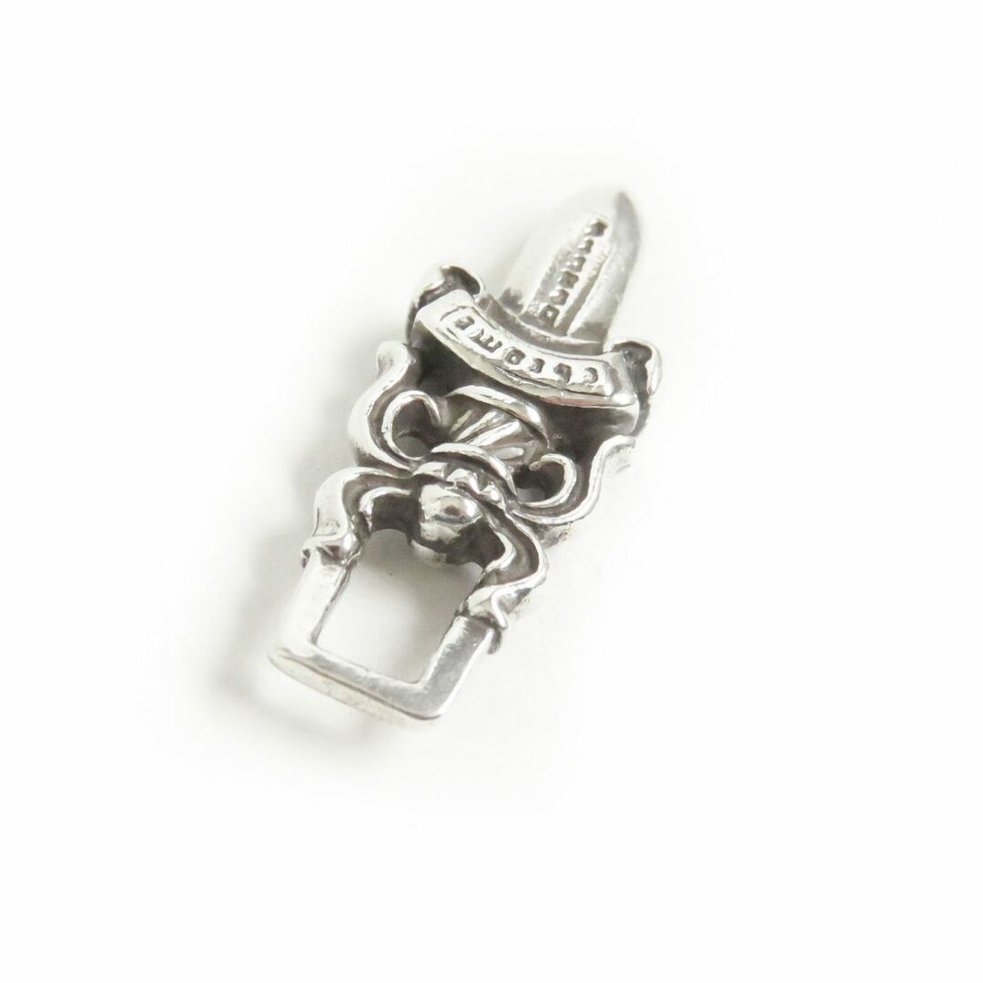 美品□CHROME HEARTS/クロムハーツ #5 ロゴ入り ダガーチャーム/ペンダントトップ アクセサリー シルバーカラー 重量6.45g メンズ◎