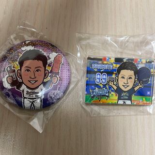 オリックスバファローズ(オリックス・バファローズ)のバファローズガチャ 杉本裕太郎 ハロウィン缶バッジ&リーグ優勝アクリルピンバッジ(スポーツ選手)