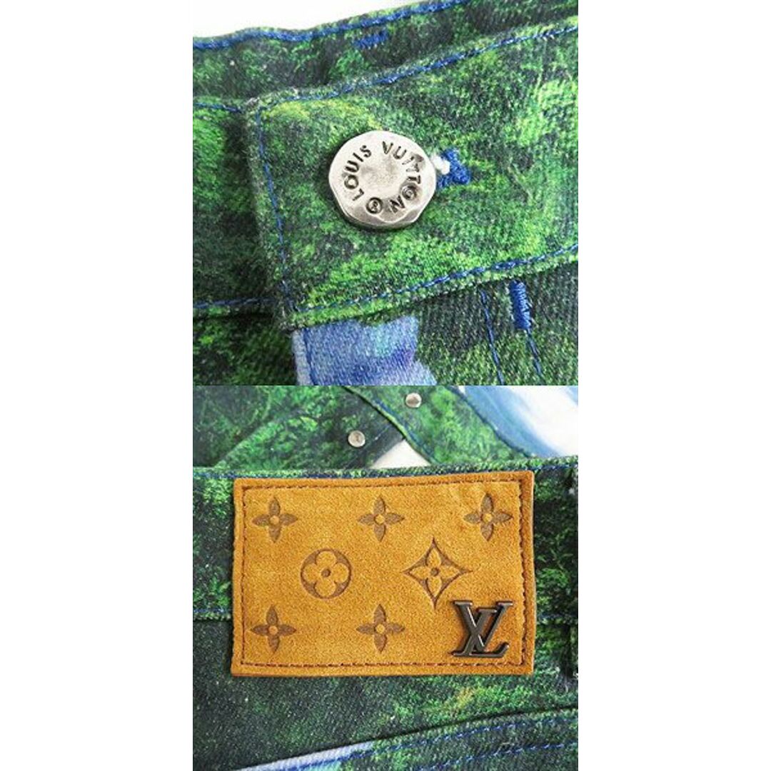 極美品□22SS LOUIS VUITTON/ルイヴィトン 1A9STJ ランドスケープ グラフィック デニムパンツ/コットンパンツ マルチカラー 28 伊製 正規品