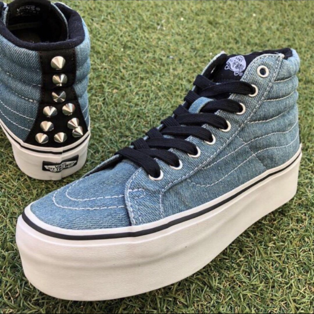 VANS(ヴァンズ)の美品22.5 VANS SK8-HI ヴァンズ スケハイ 厚底   D956 レディースの靴/シューズ(スニーカー)の商品写真