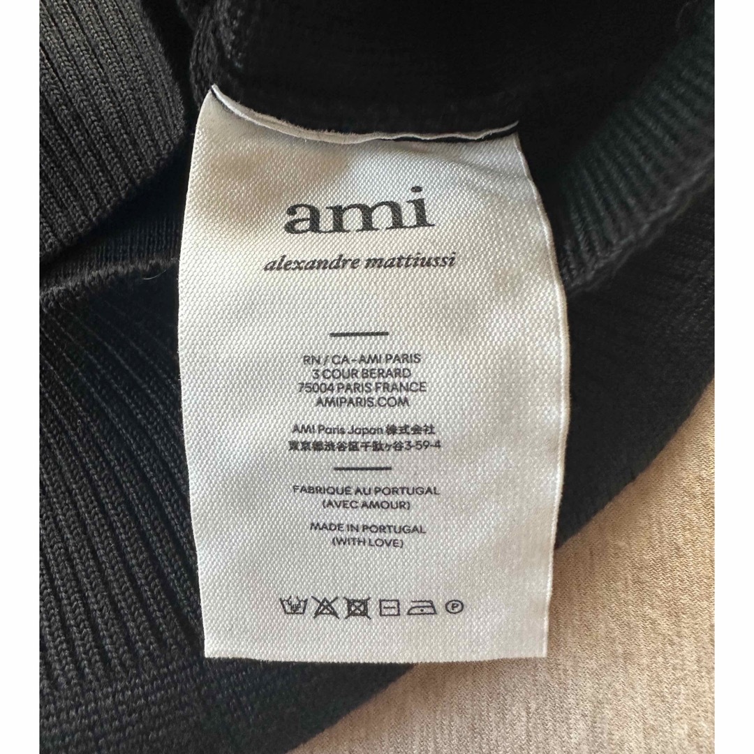 Maison Martin Margiela(マルタンマルジェラ)の黒XL新品 AMI Paris アミ グラフィック ウール ニット セーター メンズのトップス(ニット/セーター)の商品写真