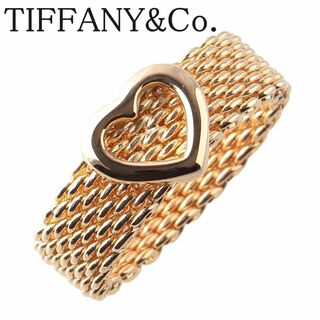 ティファニー(Tiffany & Co.)のティファニー サマセット メッシュ ハート リング 8.5号 750YG TIFFANY【14585】(リング(指輪))