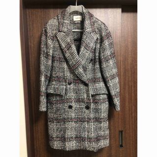 【ZARA】ザラ　ダブルボタン　コート　ジャケット　千鳥格子柄　大きいサイズXL