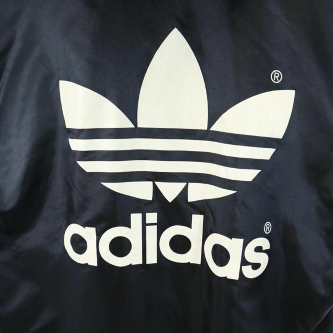 adidas(アディダス)のアディダス 80s デサント製 ヴィンテージ バックトレフォイルロゴ 中綿コート 160 ブラック adidas 裏ボア キッズ 古着 【231108】 キッズ/ベビー/マタニティのキッズ服男の子用(90cm~)(コート)の商品写真