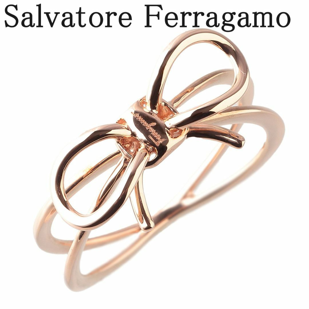 アクセサリーサルヴァトーレ フェラガモ リボン リング #56 750PG Salvatore Ferragamo【14736】