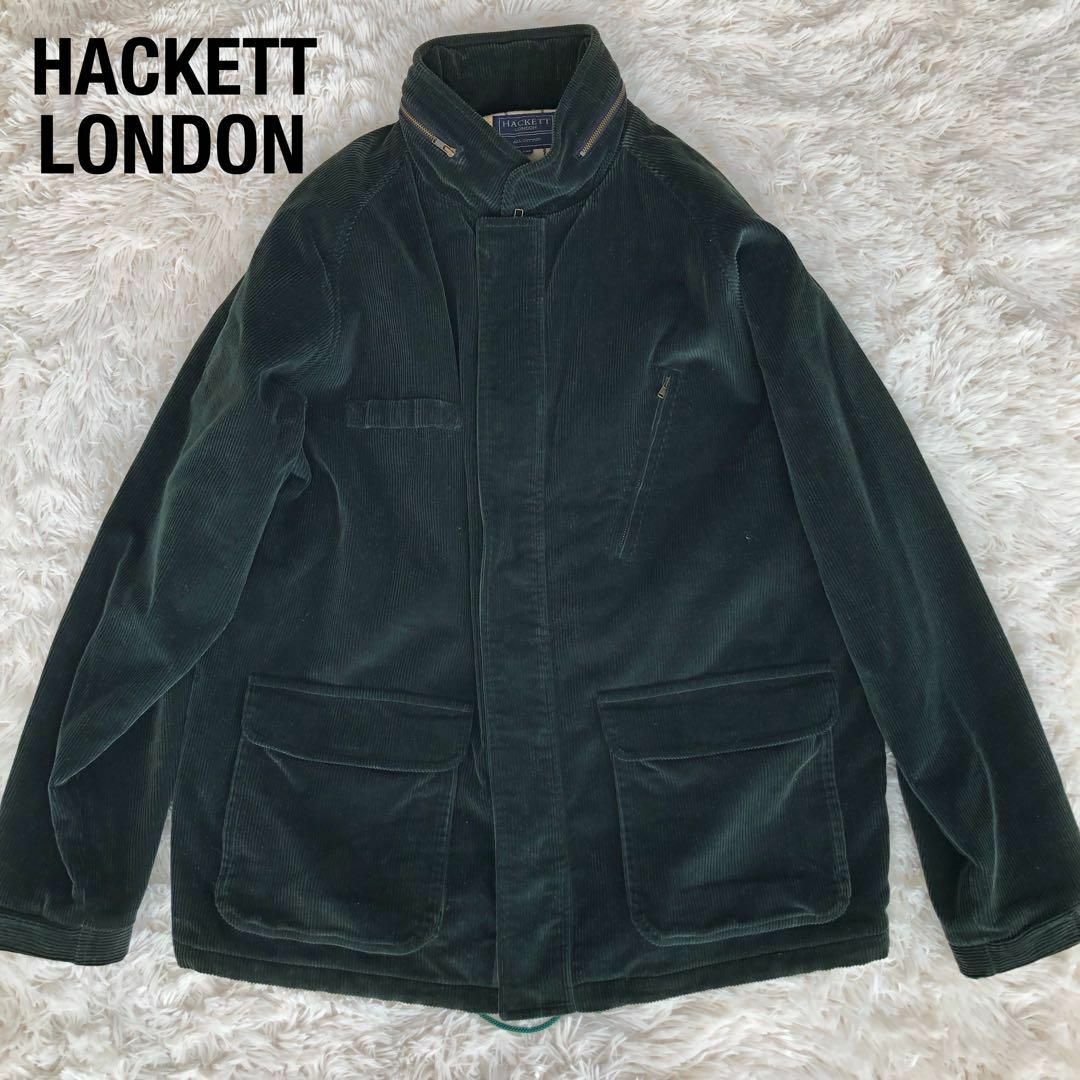 HACKETT LONDONハケットロンドンコーデュロイジャケットコートグリーン-