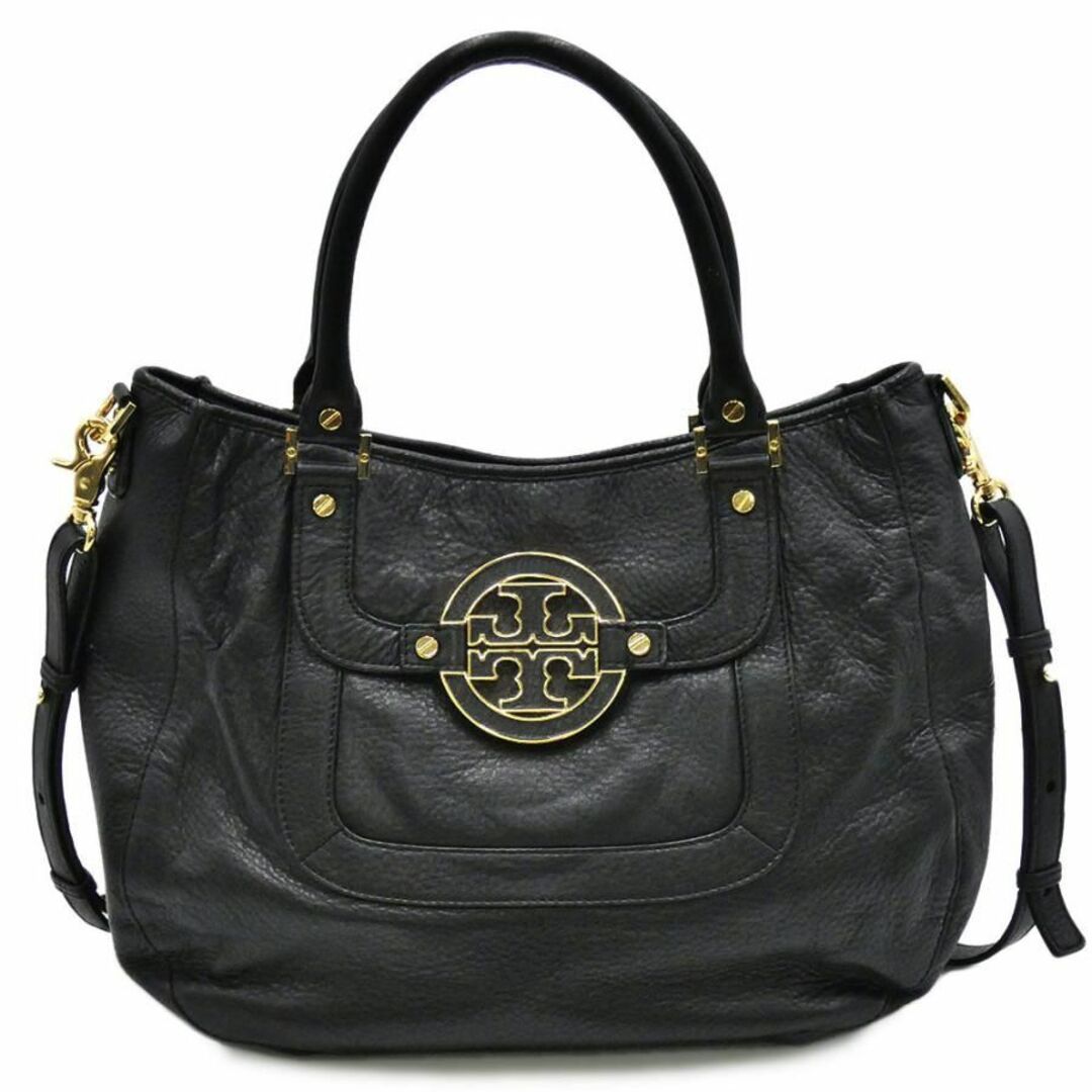 ゴールドライニングトリーバーチ バッグ Tory Burch レザー アマンダ 2WAY ハンドバッグ ショルダーバッグ ブラック 黒 レディース JJS03773