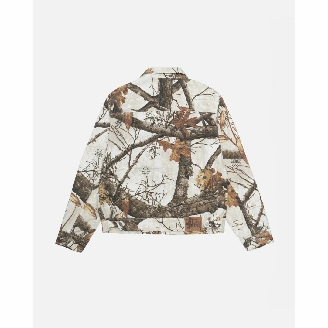 STUSSY(ステューシー)のStussy ZIP WORK JACKET REALTREE EDGE 白 L メンズのジャケット/アウター(ミリタリージャケット)の商品写真