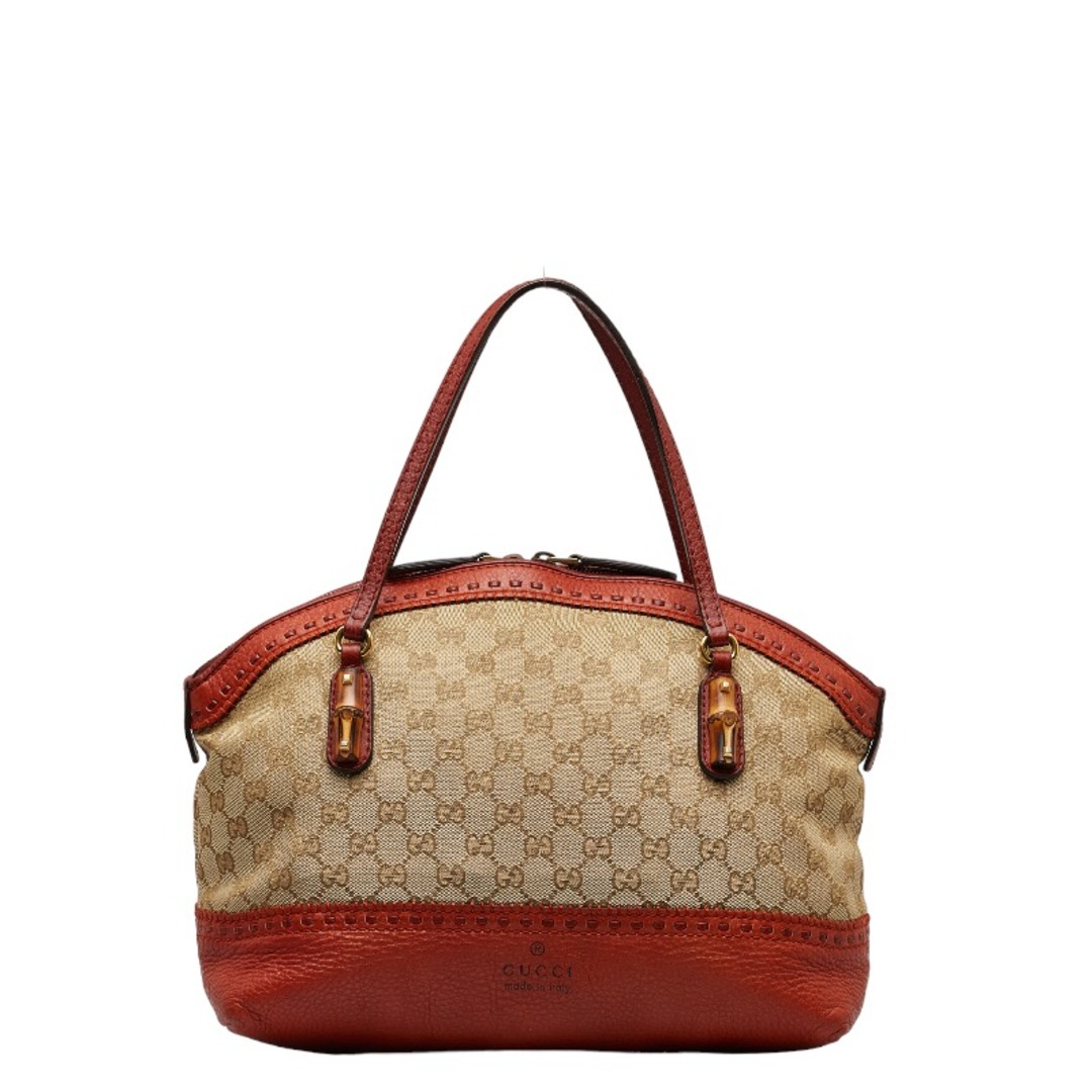 Gucci(グッチ)のグッチ GGキャンバス バンブー ハンドバッグ トートバッグ 339002 キャンバス レディース GUCCI 【1-0123866】 レディースのバッグ(ハンドバッグ)の商品写真