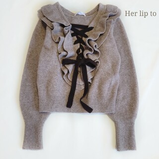 Her lip to - Herlipto Louis Knit Pulloverの通販 by ぽむず ...