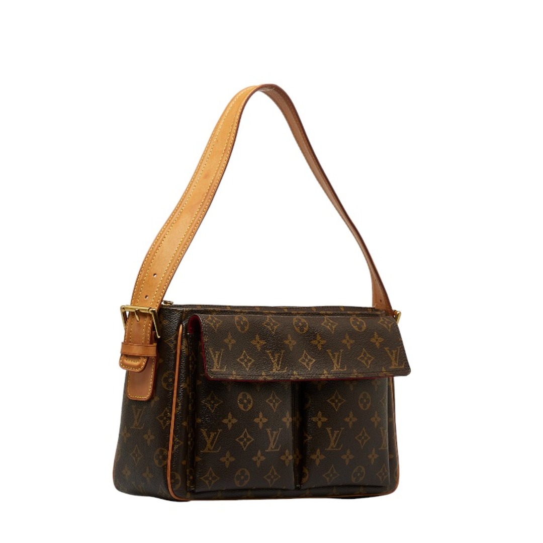 ルイ ヴィトン モノグラム ヴィバシテGM 肩掛け ショルダーバッグ M51163 PVC レディース LOUIS VUITTON 【222-24827】マグネット式ポケットx2内側