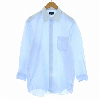 ランバン(LANVIN)のランバン ワイシャツ ドレスシャツ ビジネス ストライプ 長袖 43-80 水色(シャツ)
