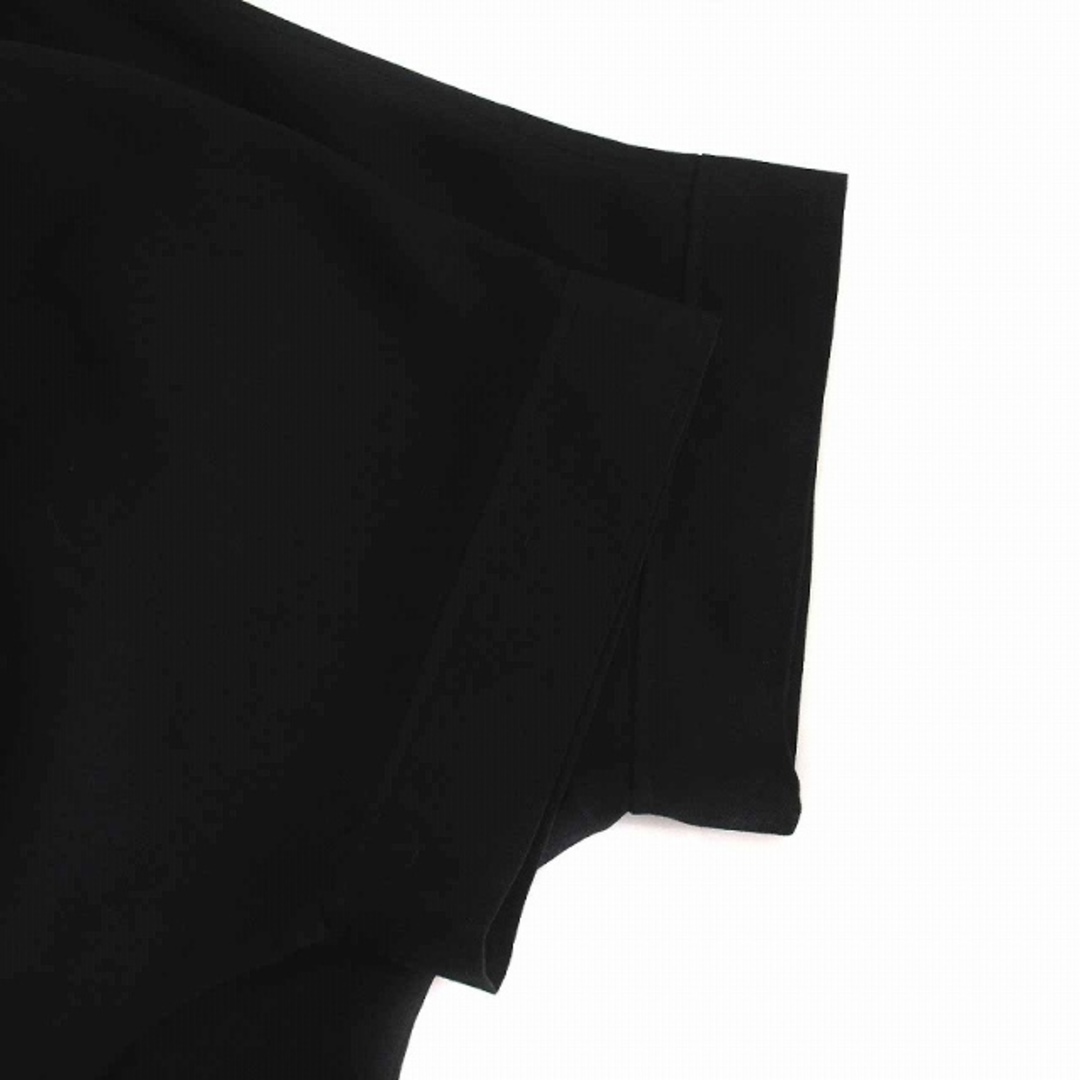 ザ リラクス Edition ワンピース ロング バンドカラー 七分袖 F 黒