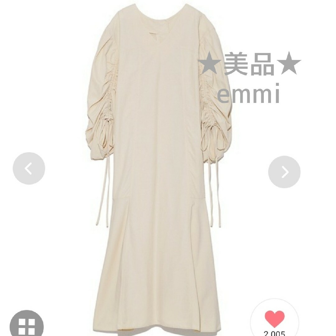emmi atelier - 最終値下げ☆美品☆emmi atelier 袖ギャザーワンピース