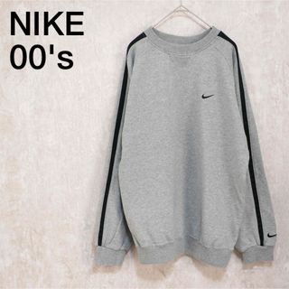 NIKE 00's サイドライン ワンポイント刺繍 ラグランスウェット