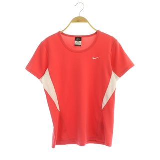 ナイキ(NIKE)のナイキ Tシャツ カットソー 半袖 ロゴ 刺繍 ストレッチ M ピンク 白(Tシャツ(半袖/袖なし))