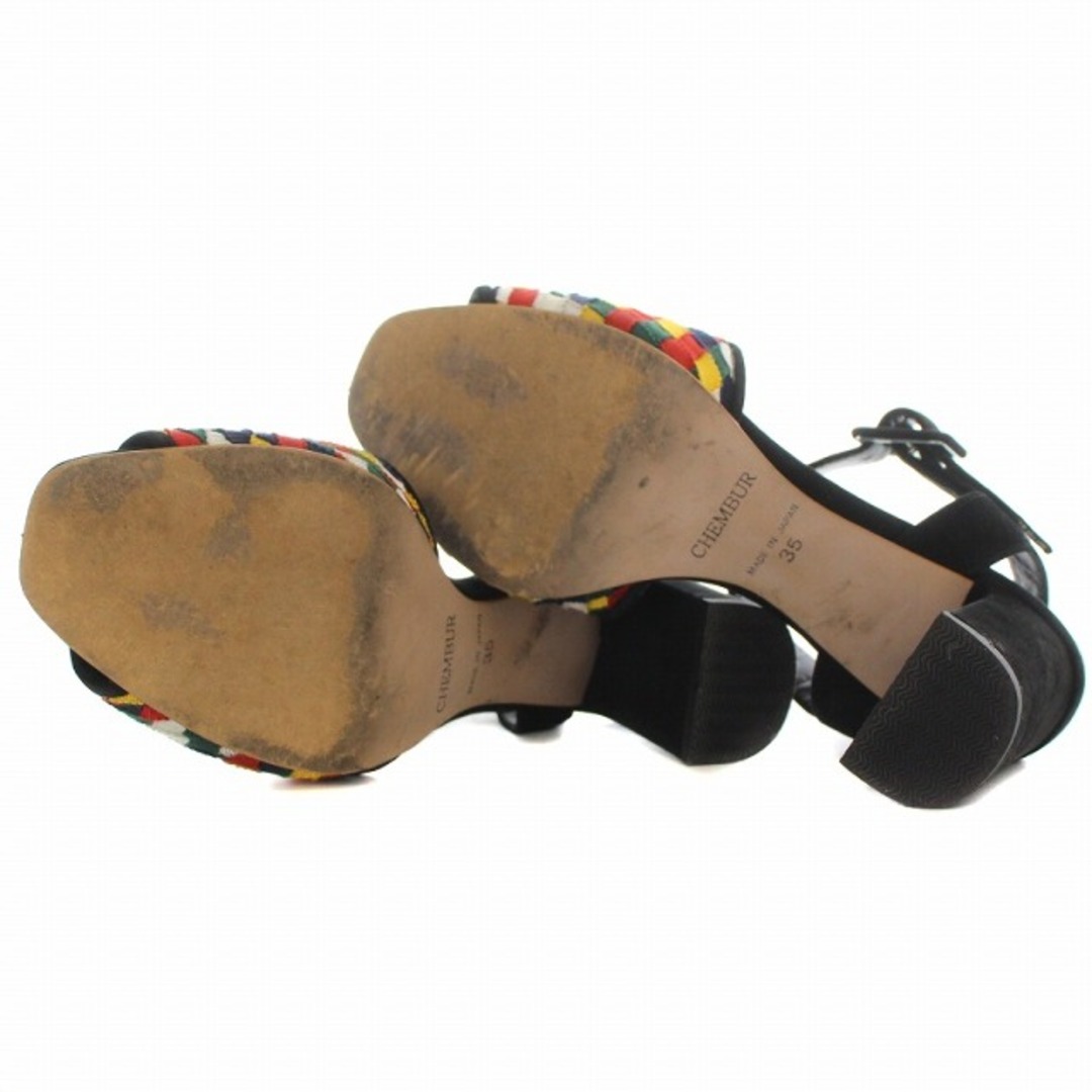 チェンバー サンダル ストラップ ハイヒール 22.5cm  黒 ブラック レディースの靴/シューズ(サンダル)の商品写真