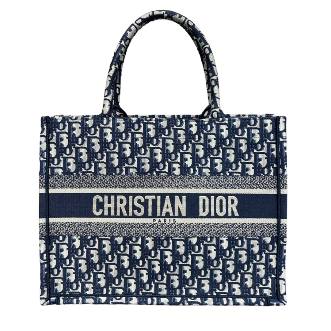 クリスチャン・ディオール Christian Dior ブックトートミディアム M1296 ネイビー キャンパス レディース ハンドバッグ