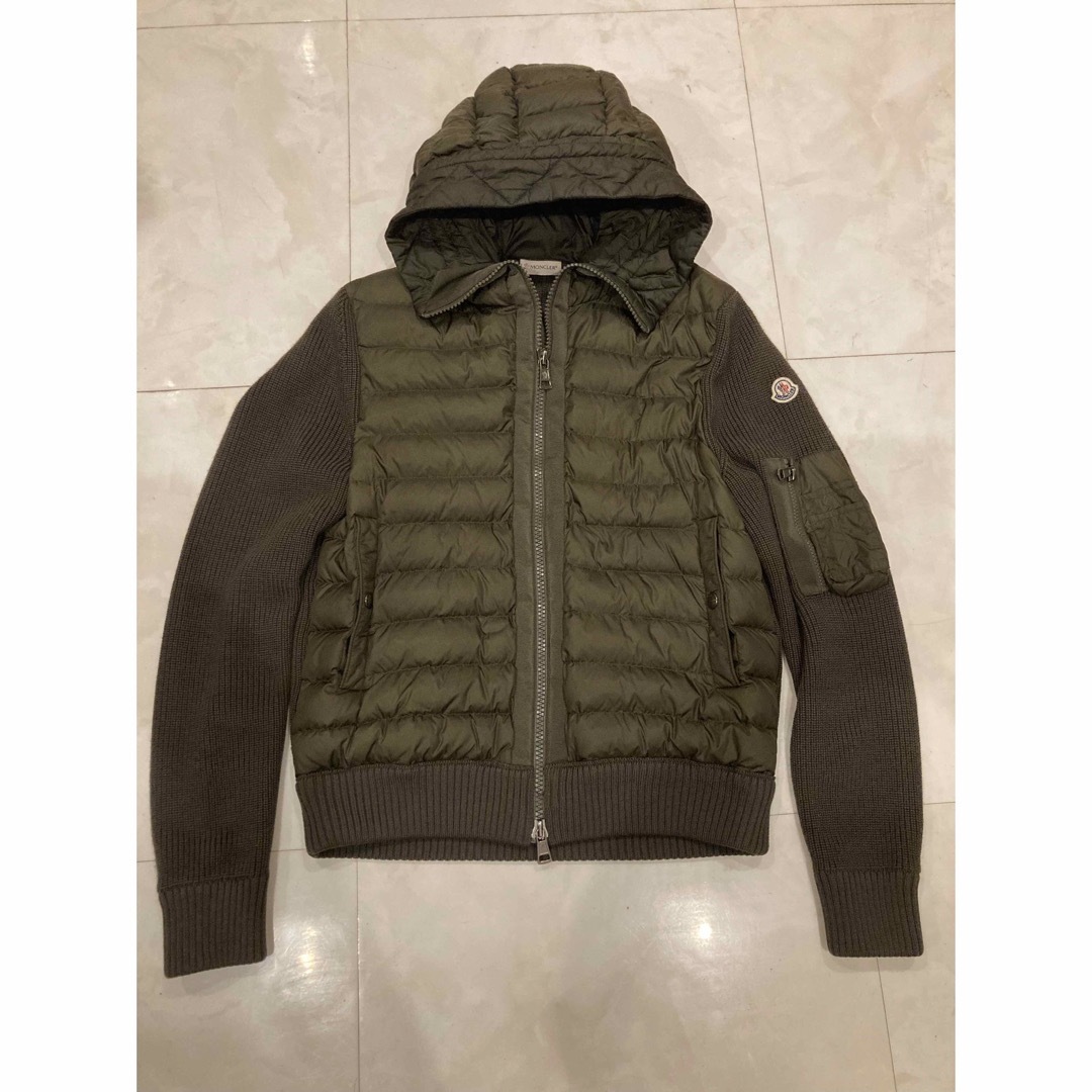サイズM】MONCLER ニットハイブリッドニットダウンパーカー カーディガン