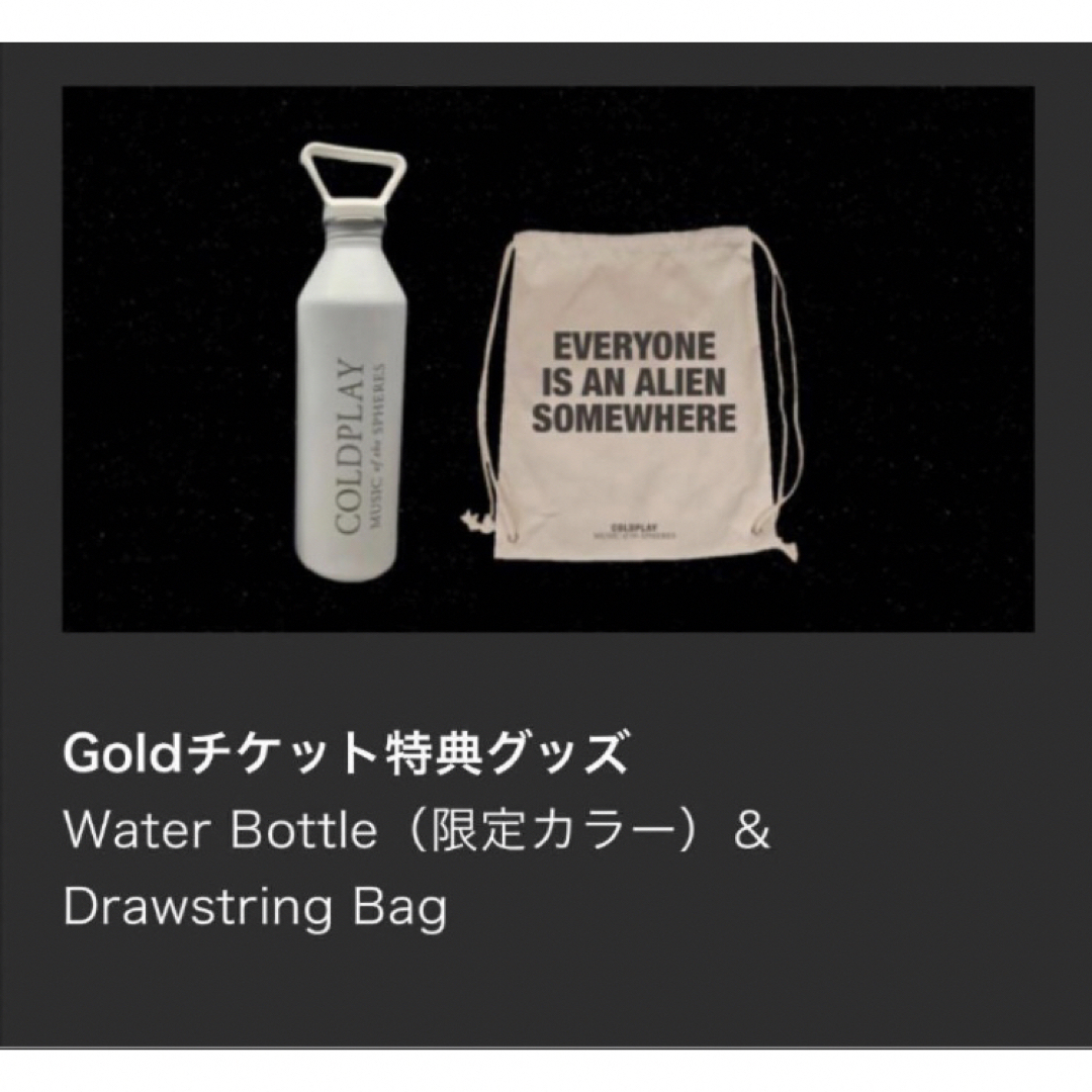 COLDPLAY（コールドプレイ ） Goldチケット特典グッズ　非売品 エンタメ/ホビーのタレントグッズ(アイドルグッズ)の商品写真