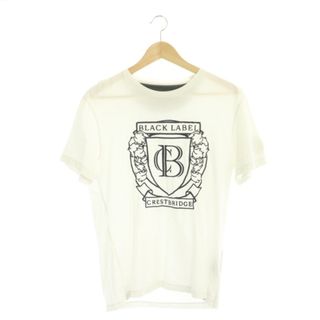 【新品】ブラックレーベルクレストブリッジ Tシャツ バーバリー ロゴ白 LL