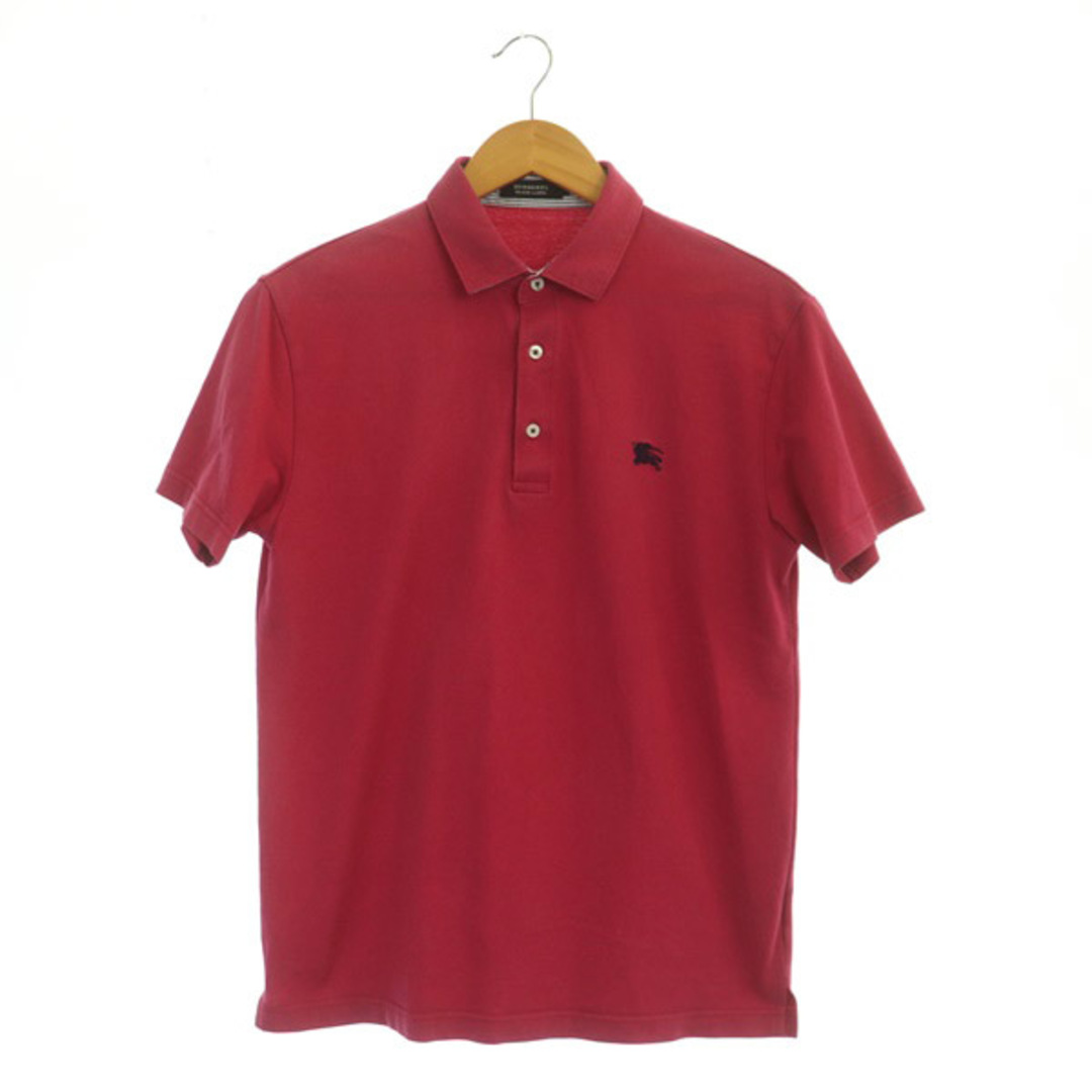 BURBERRY BLACK LABEL(バーバリーブラックレーベル)のバーバリーブラックレーベル ロゴ刺繍 ポロシャツ 半袖 3 ピンク メンズのトップス(ポロシャツ)の商品写真