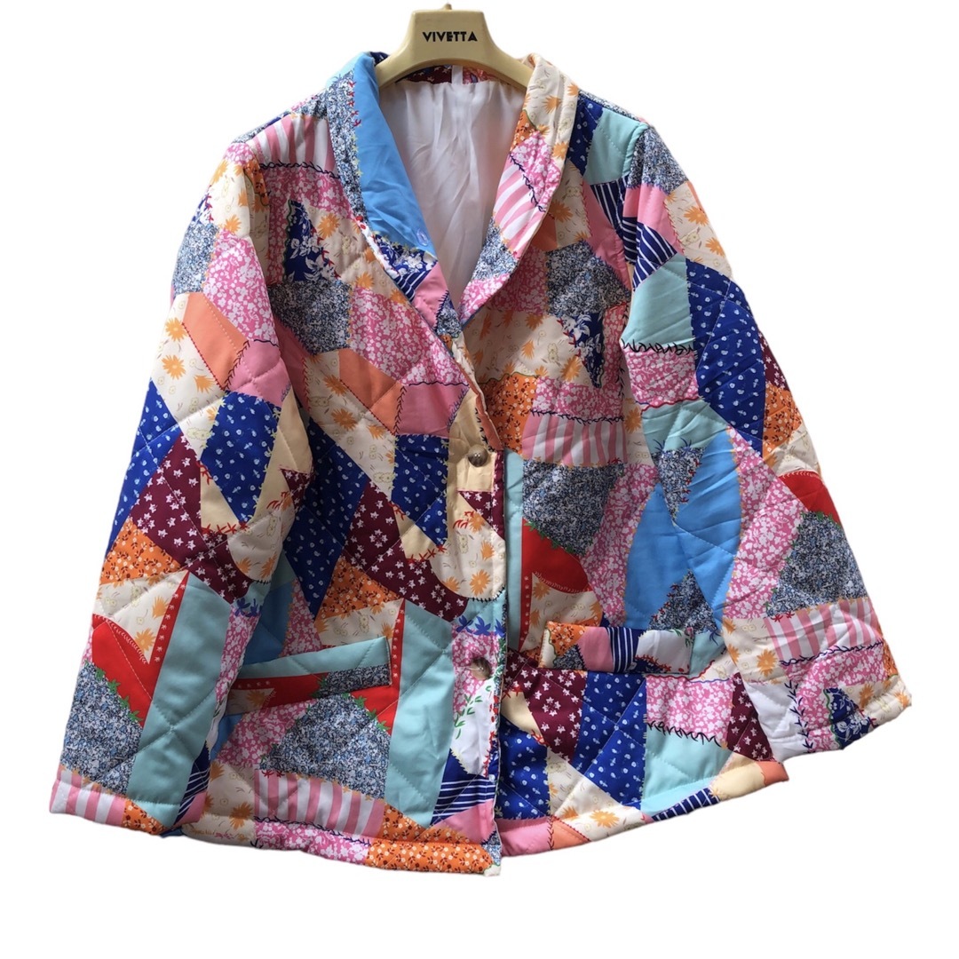 【フォロー割・新品送無料❗️】キルティングジャケット アウター 羽織り プリント