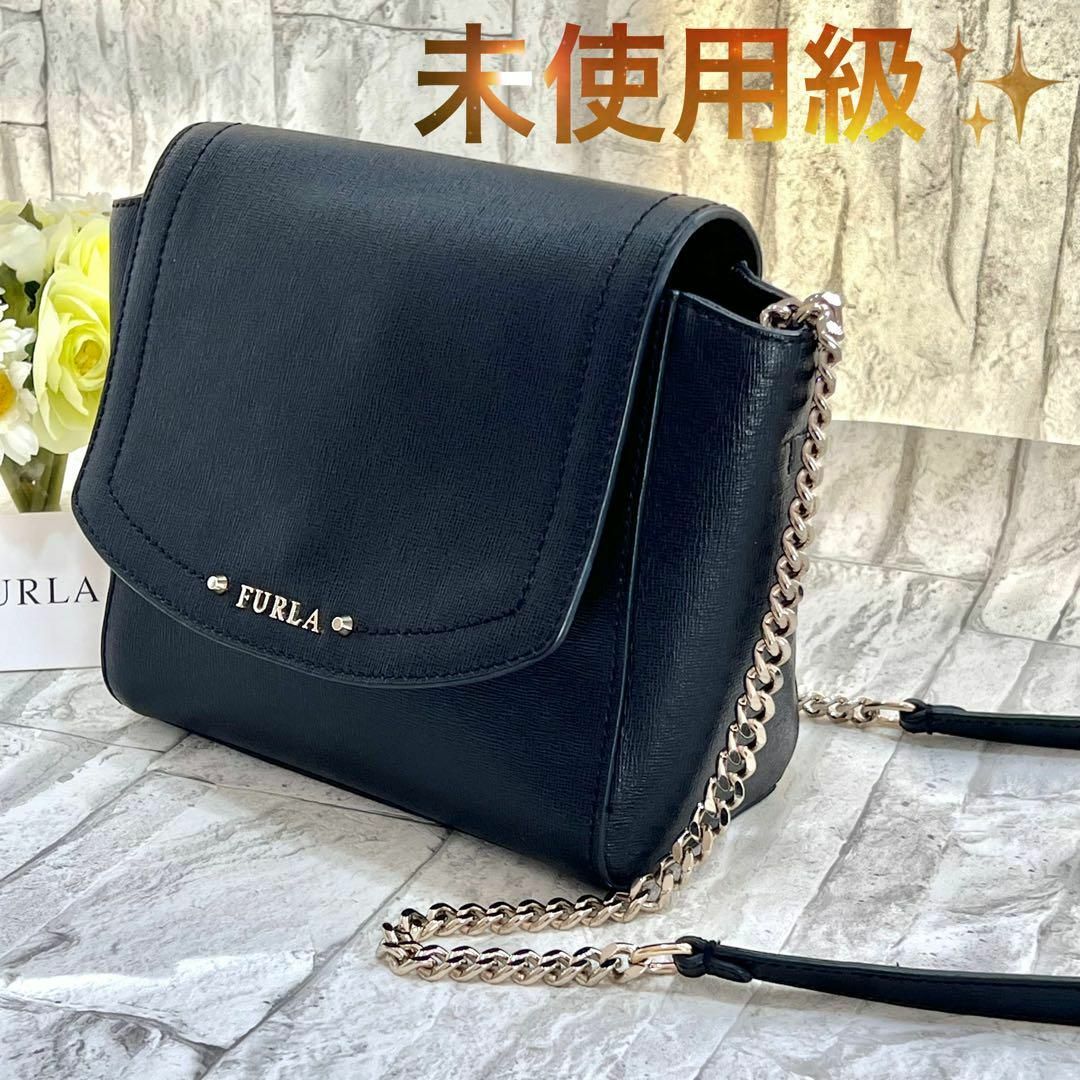 3North❣️商品名フルラ　FURLA チェーンショルダーバッグ　ショルダー　ブラック　ブランド